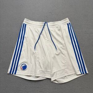 Adidas FC Copenhagen Shorts Men's Large White Blue ClimaCool Soccer Activewear